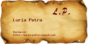 Luria Petra névjegykártya